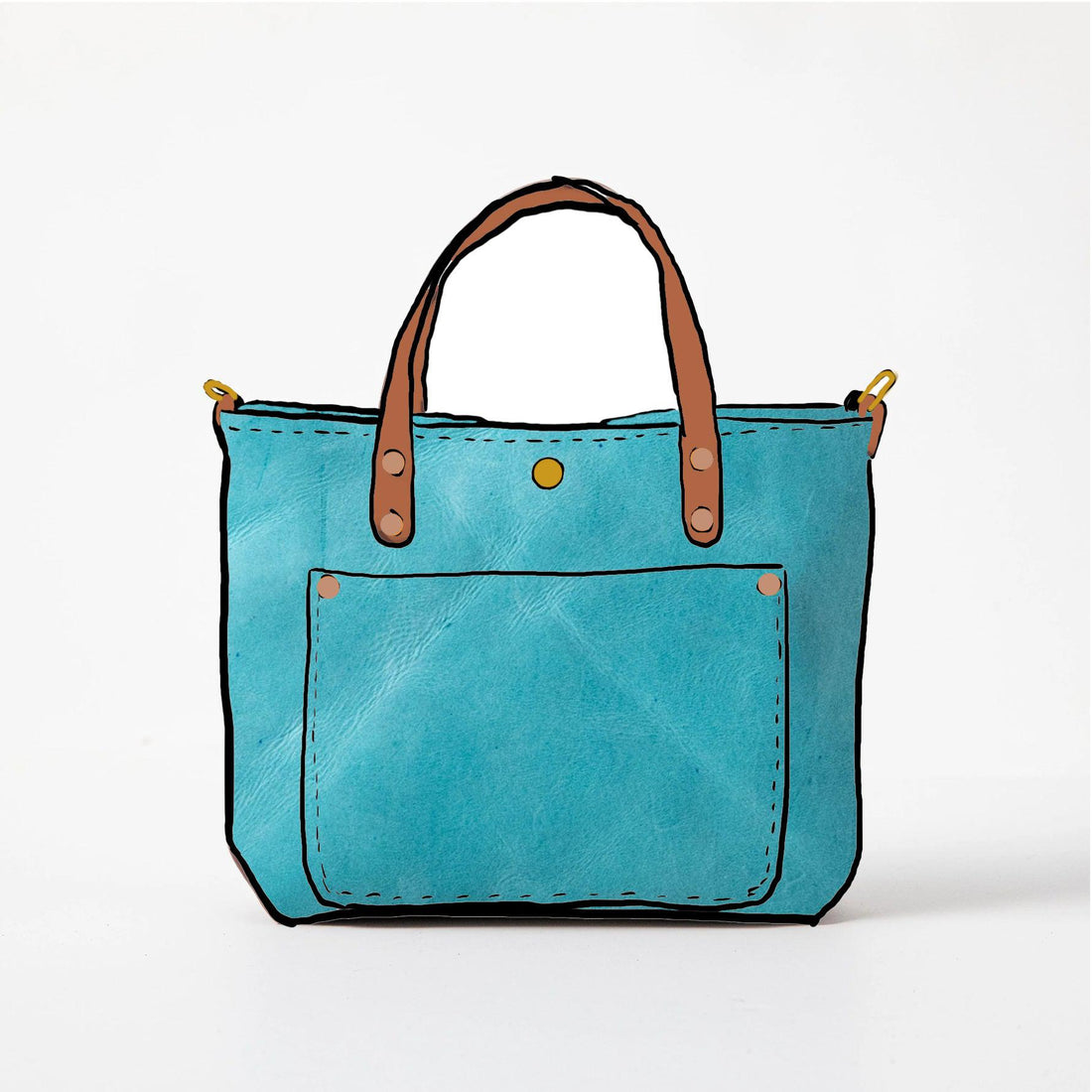 Scratch-and-Dent Aegean Blue Mini Travel Tote