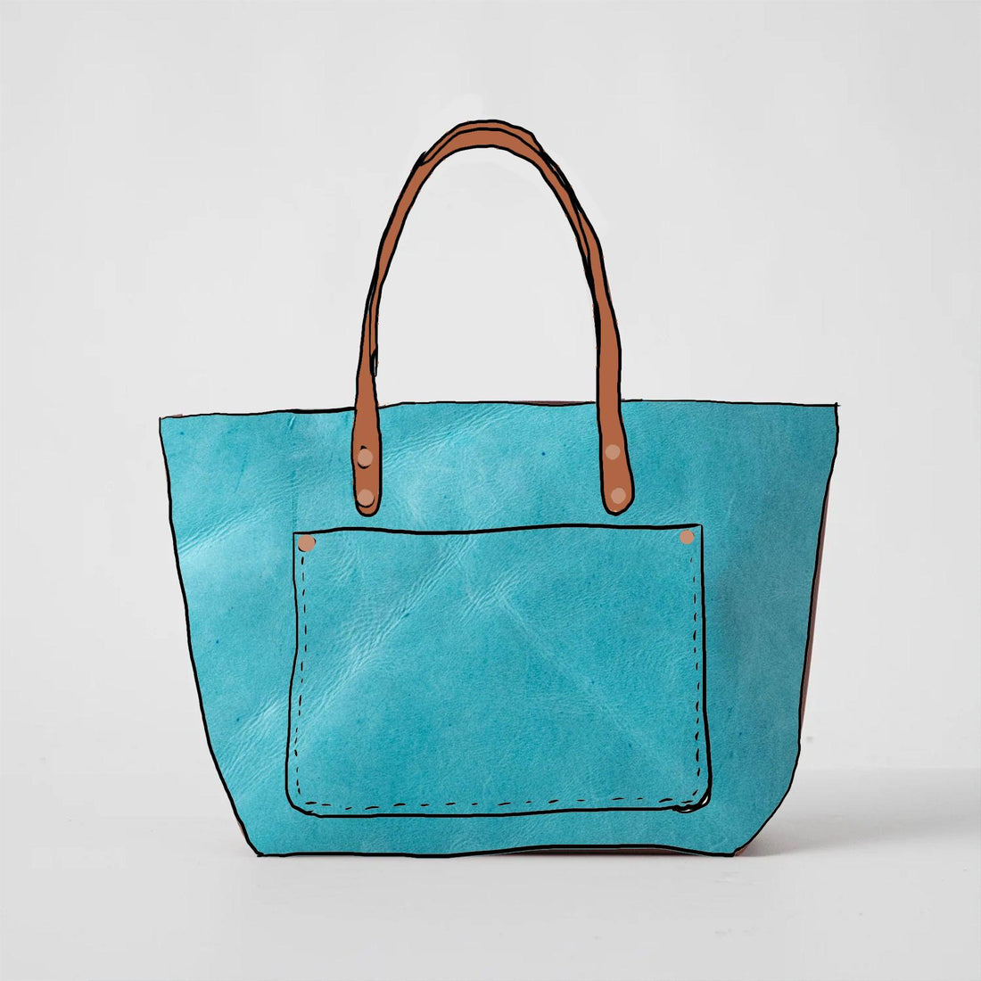 Scratch-and-Dent Aegean Blue Market Tote