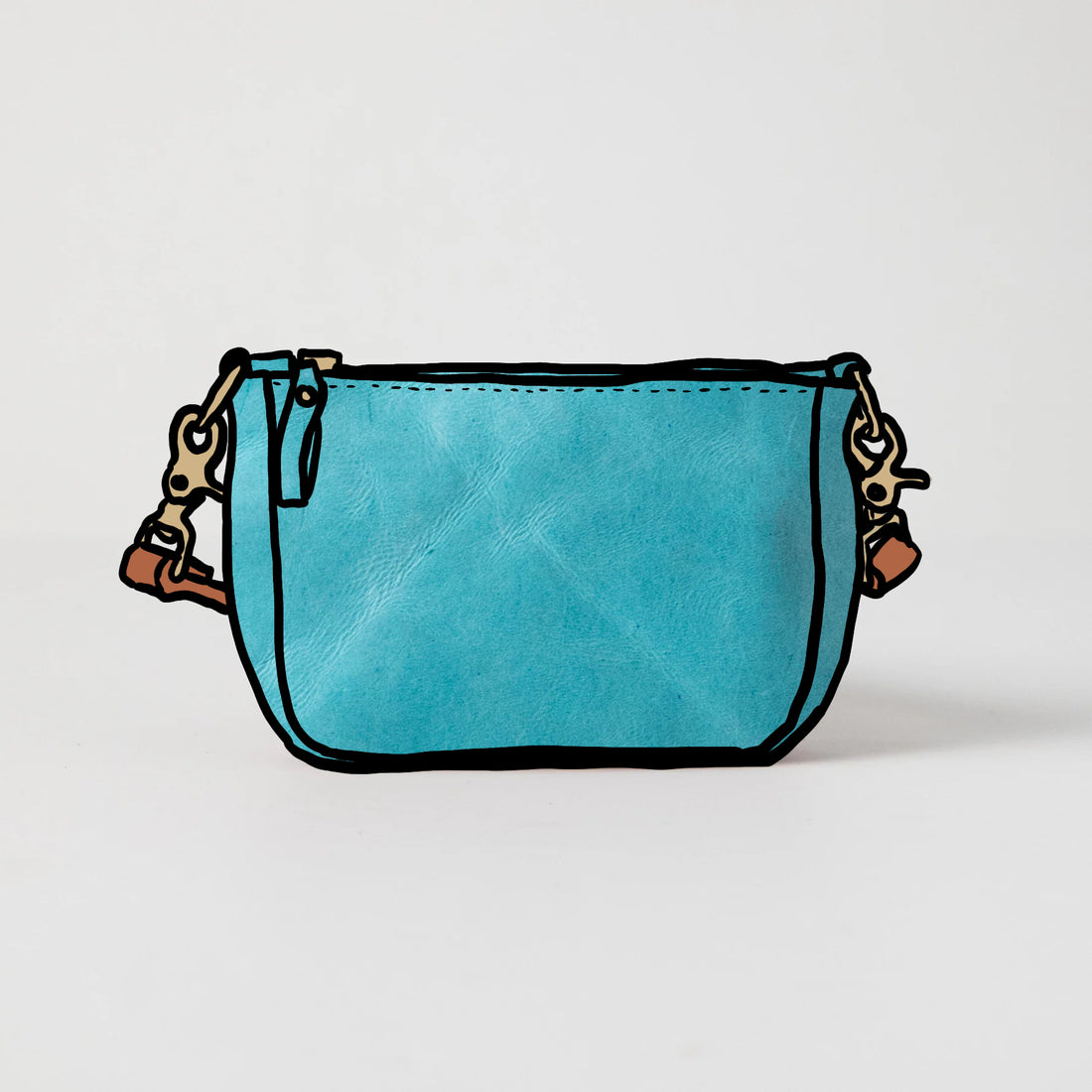 Scratch-and-Dent Aegean Blue Mini Crossbody Bag