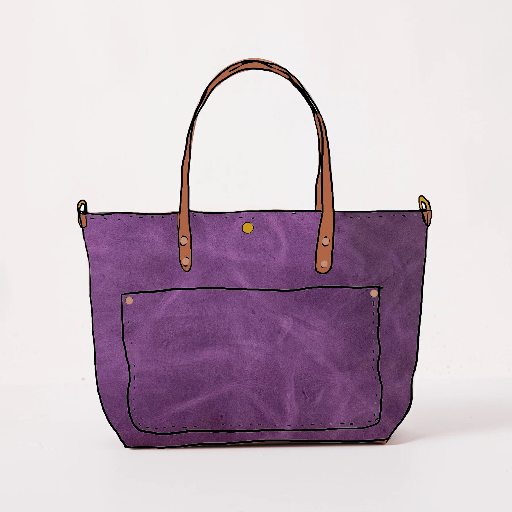 Scratch-and-Dent Amethyst East West Travel Tote