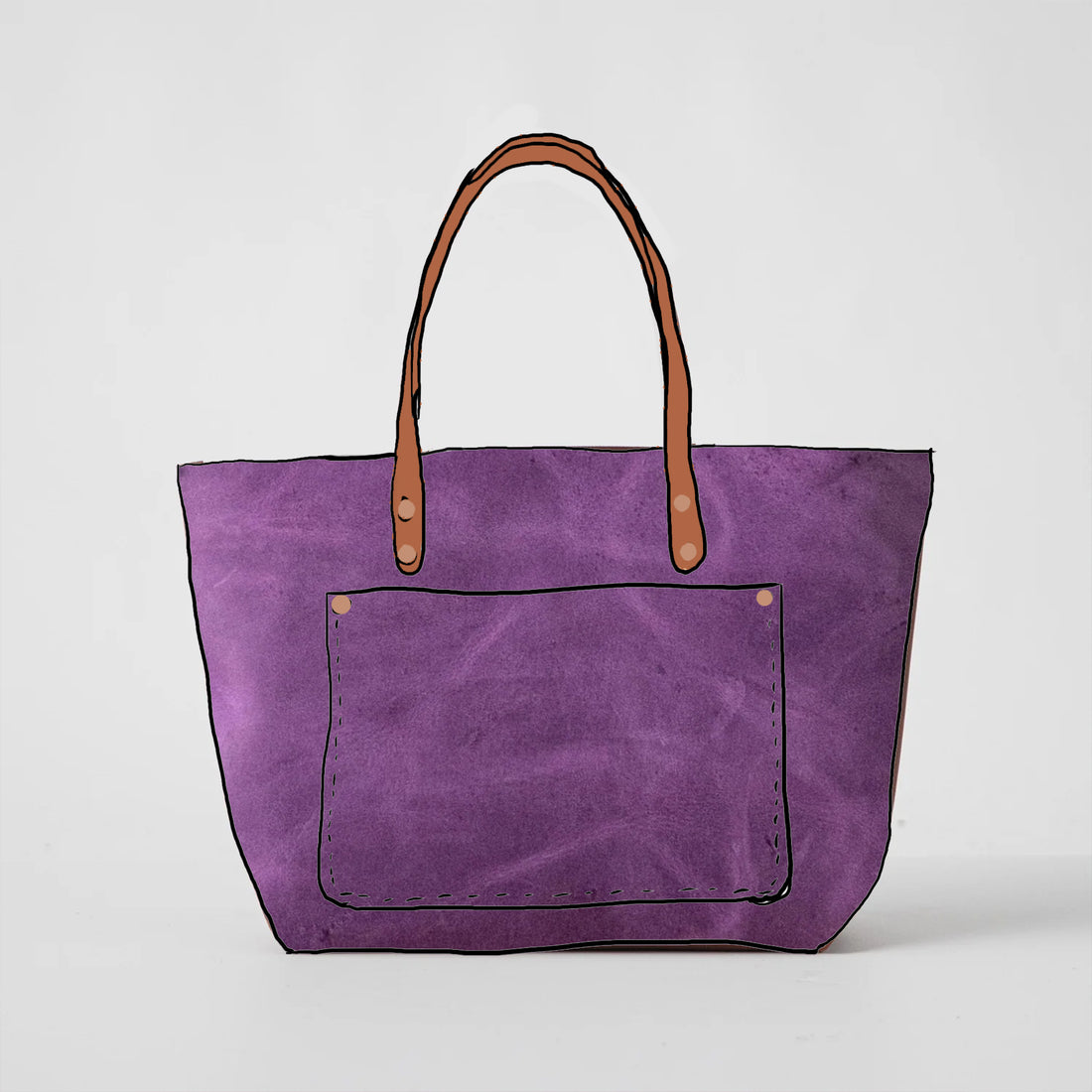 Scratch-and-Dent Amethyst Market Tote