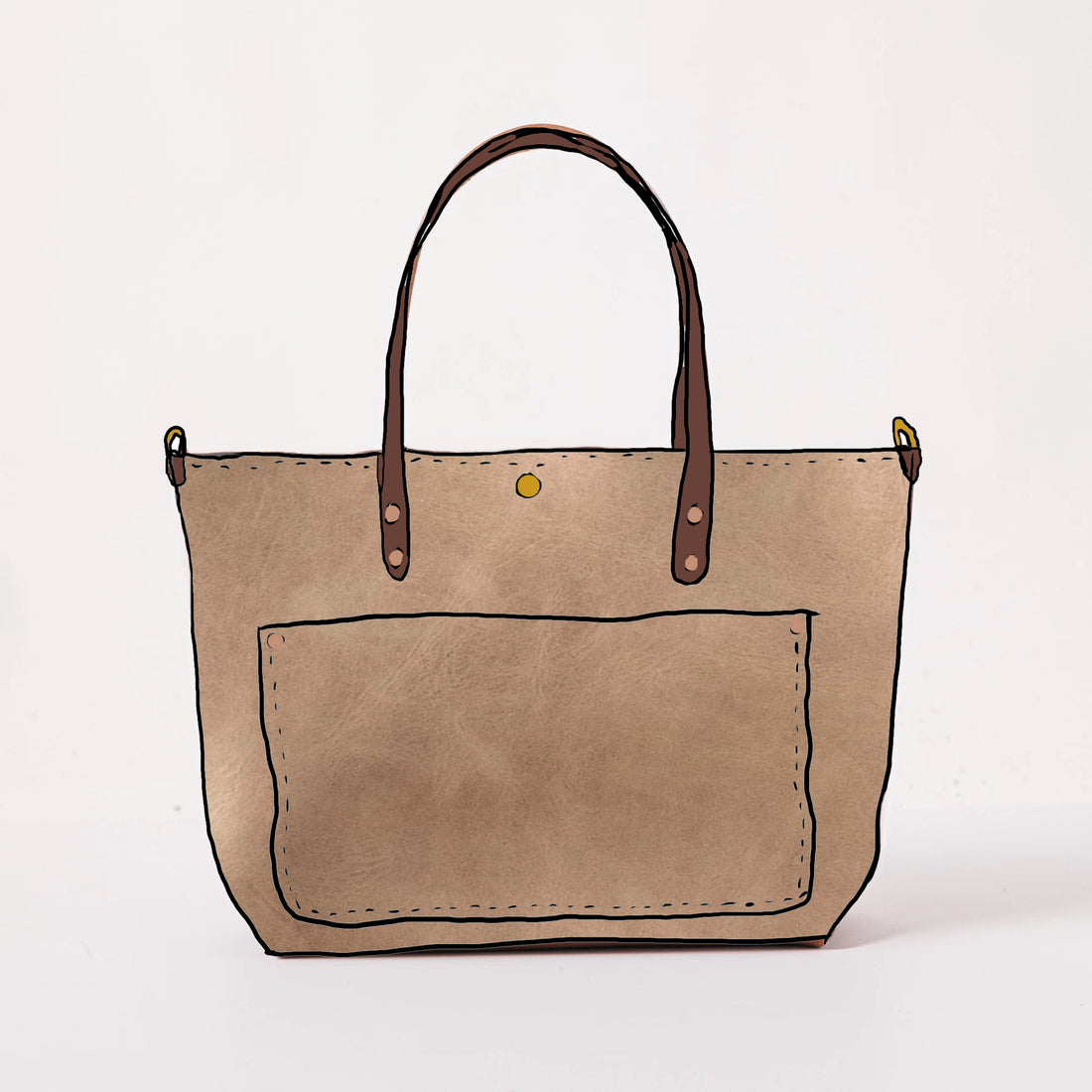 Scratch-and-Dent Beige East West Travel Tote