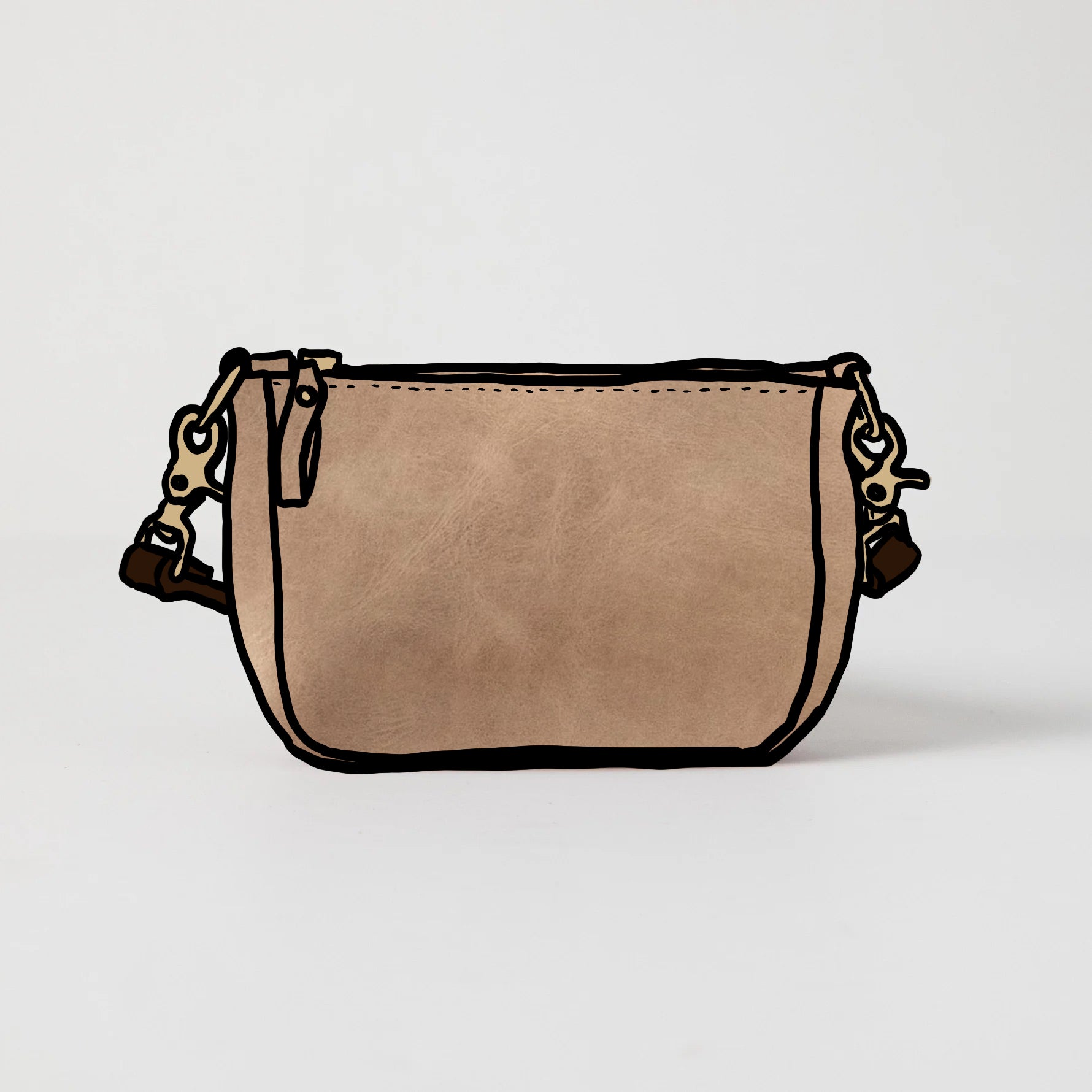 Scratch-and-Dent Beige Mini Crossbody Bag