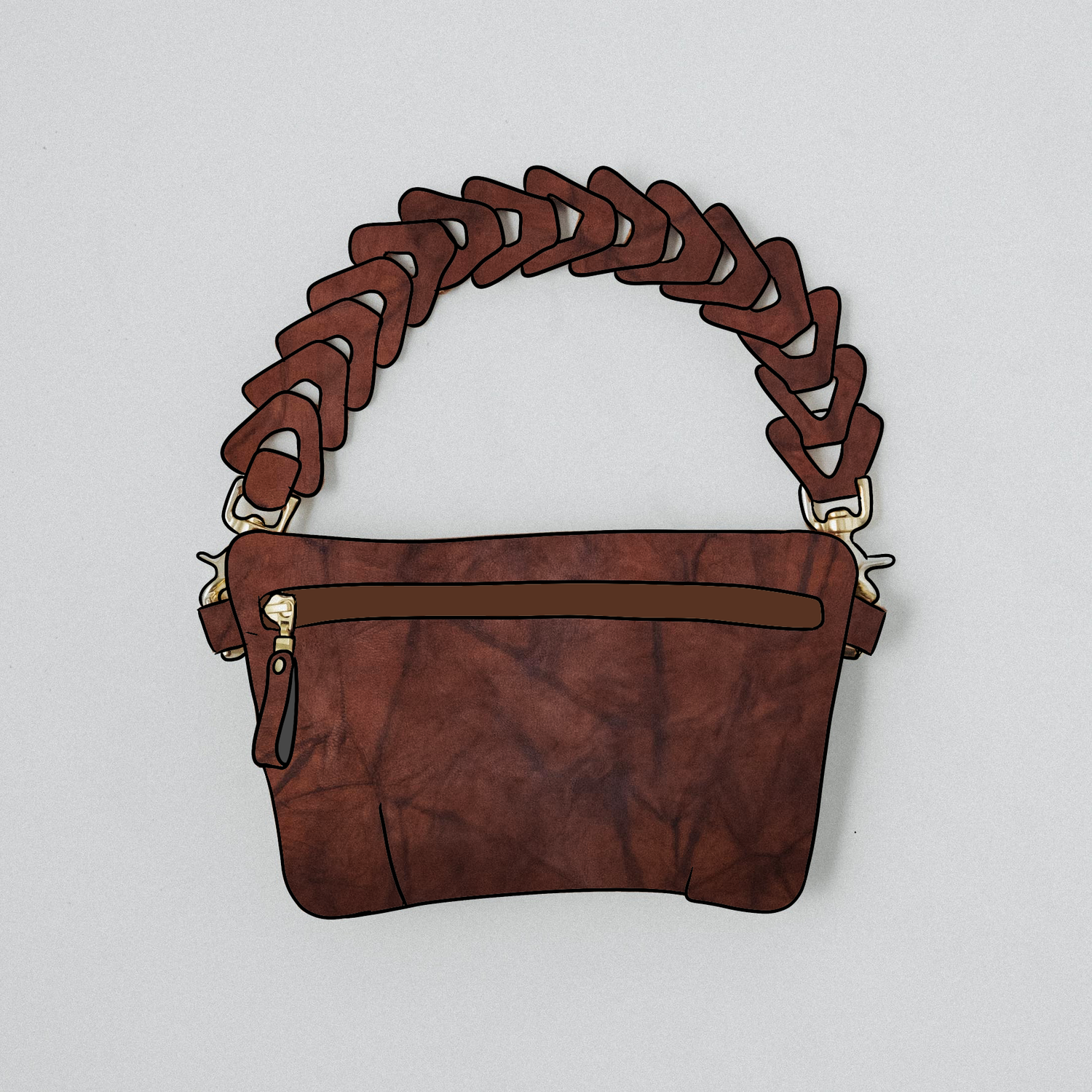 Tan Crunch Belt Bag