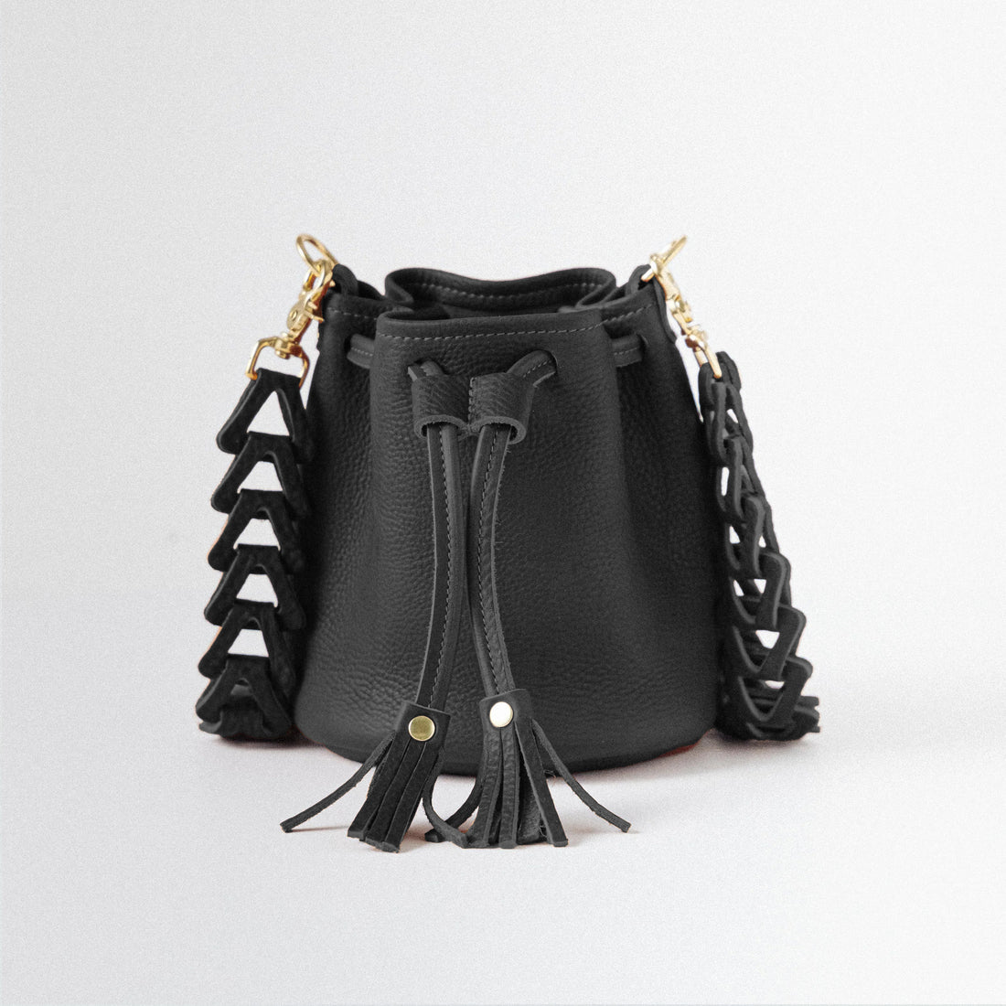 Black Adirondack Mini Bucket Bag