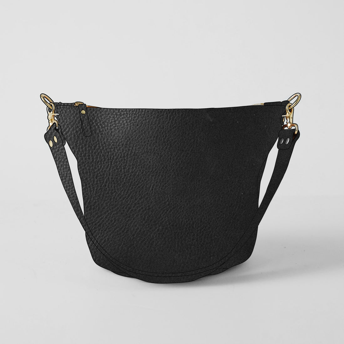 Black Adirondack Zip-Top Bucket Bag