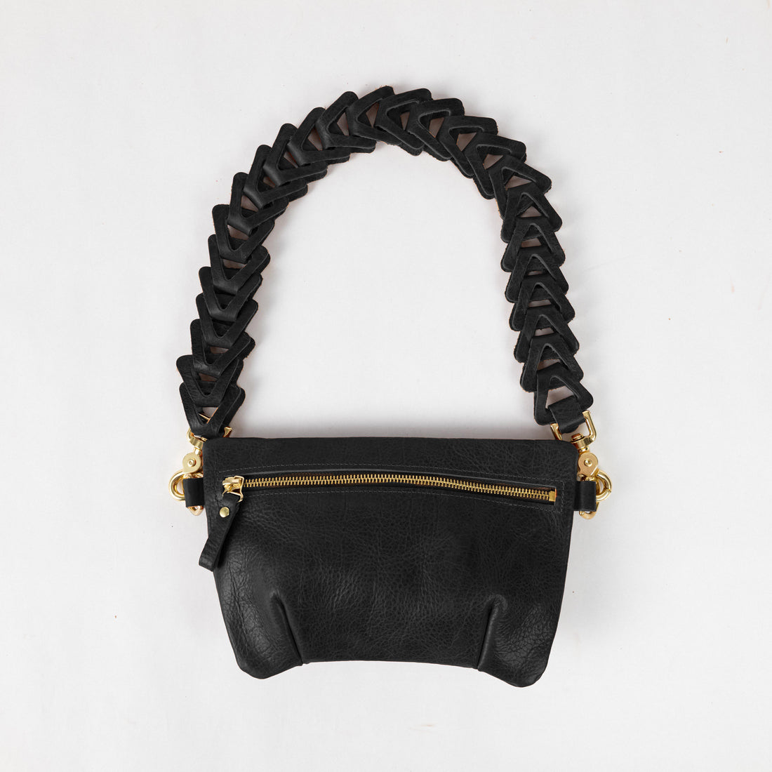 Black Navajo Bison Belt Bag