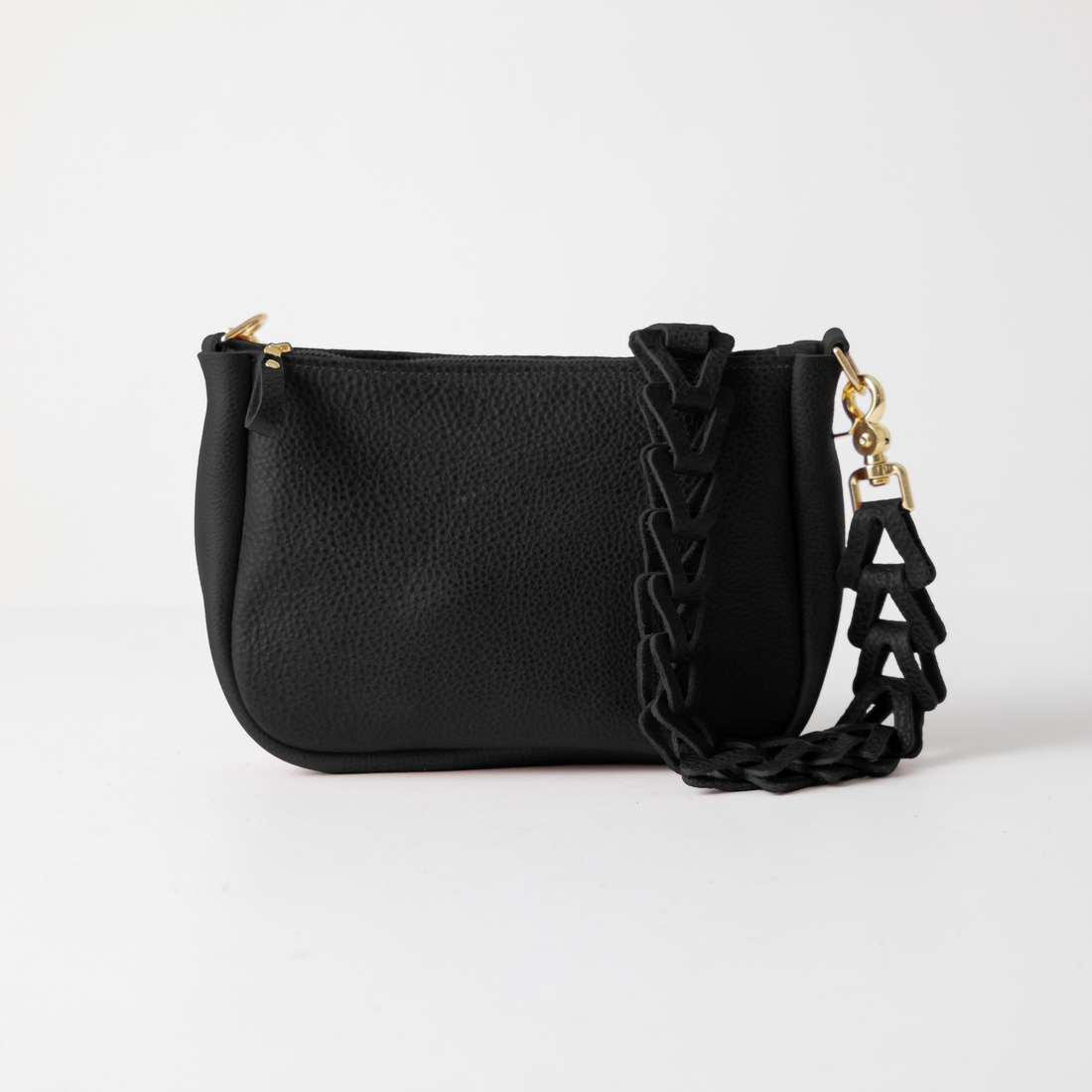 Black Bulldog Medium Crossbody Bag