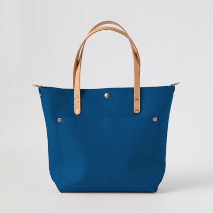 Blue Italian Pebbled Travel Tote