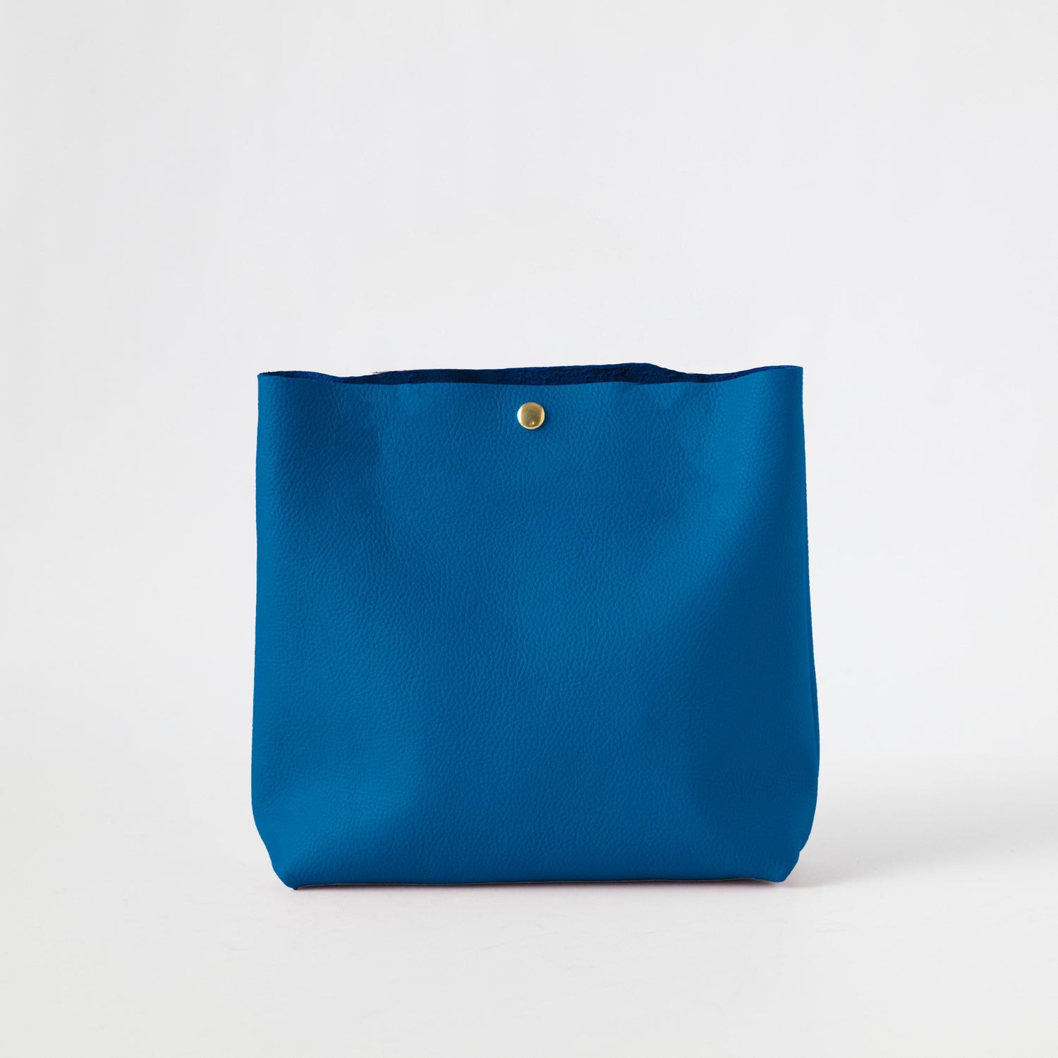 Blue Italian Pebbled Crossbody Tote