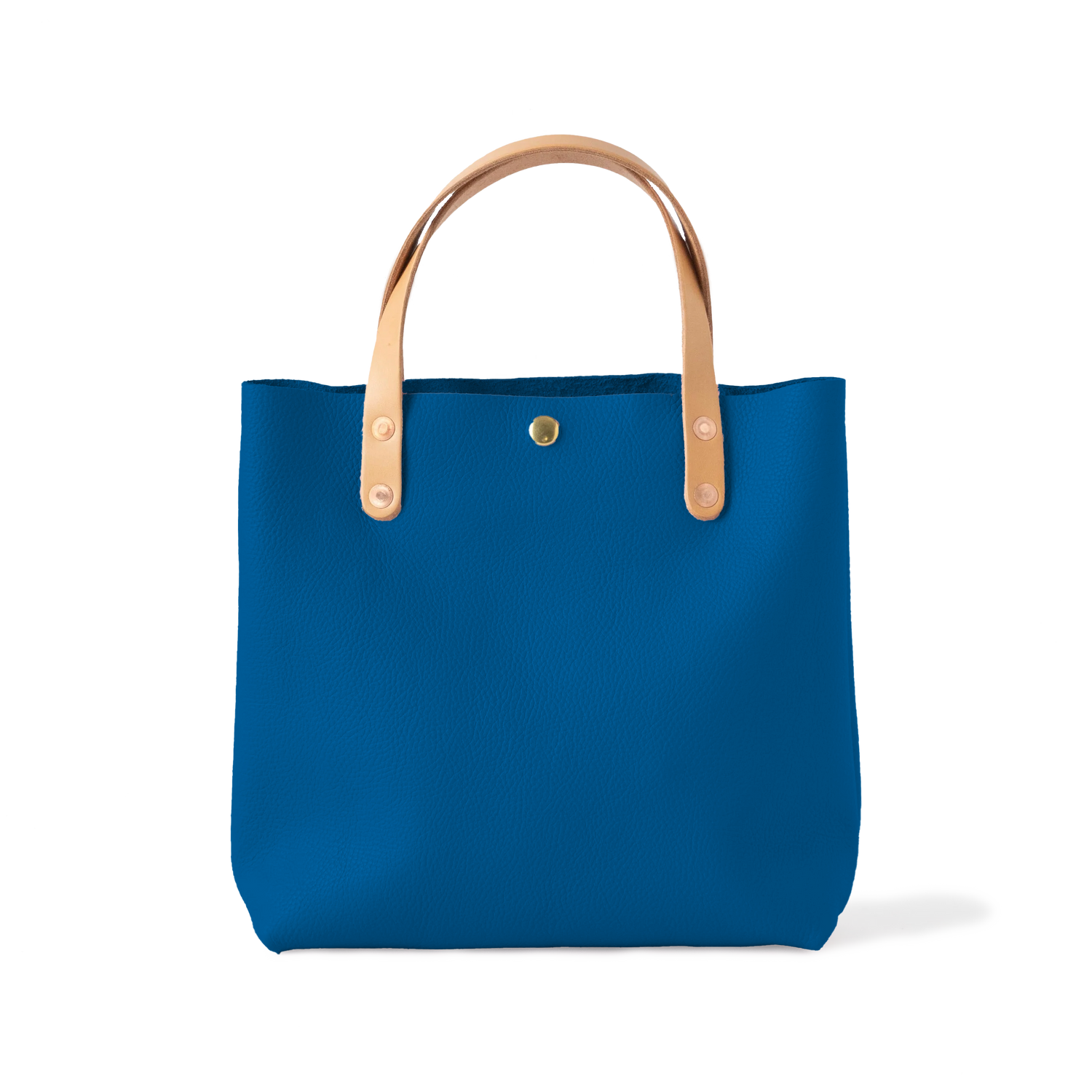 Blue Italian Pebbled Mini Tote