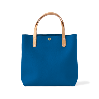 Blue Italian Pebbled Mini Tote