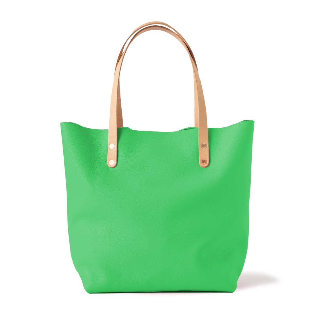 Bright Green Italian Pebbled Tote
