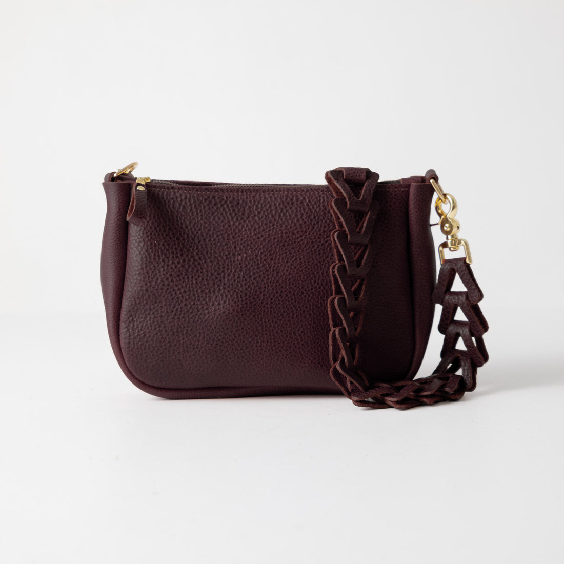 Dark Brown Bulldog Medium Crossbody Bag