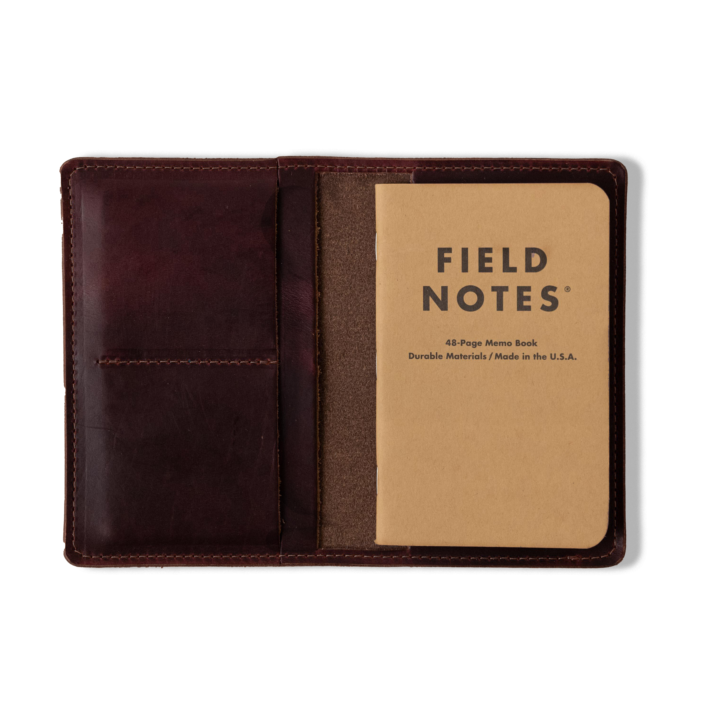 Burgundy Chromexcel Passport Wallet