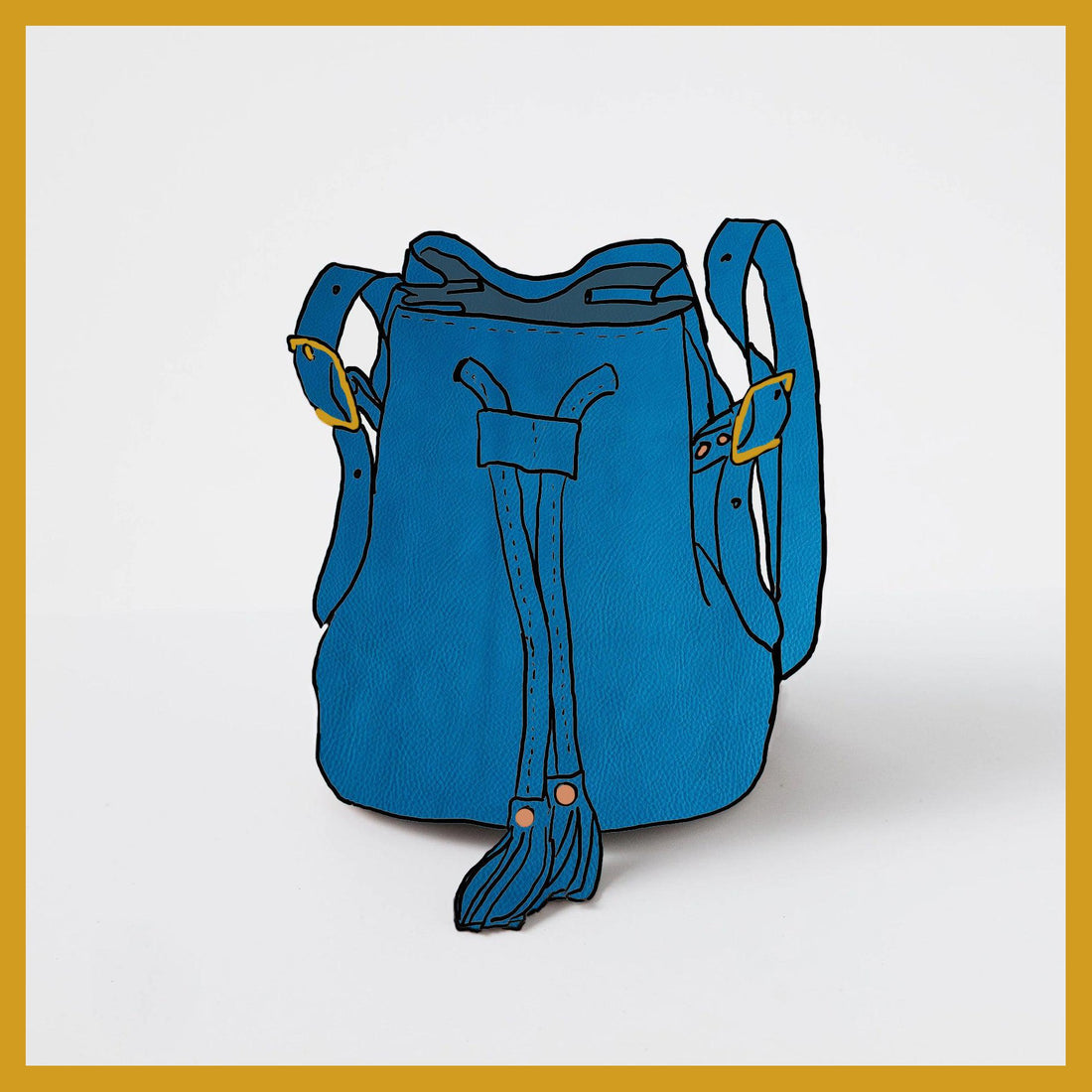 Scratch-and-Dent Cerulean Cypress Bucket Bag