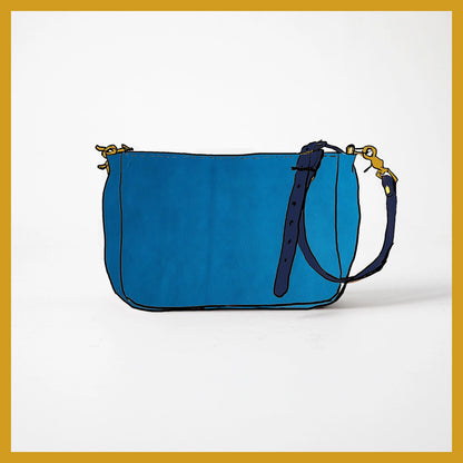 Scratch-and-Dent Cerulean Cypress Crossbody Bag
