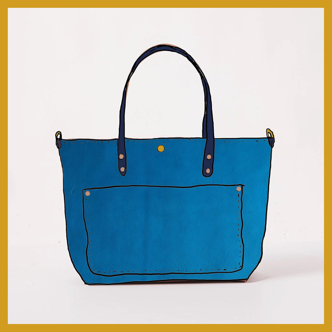 Scratch-and-Dent Cerulean Cypress East West Travel Tote