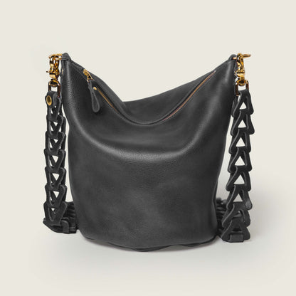 Charcoal Bulldog Zip-Top Bucket Bag