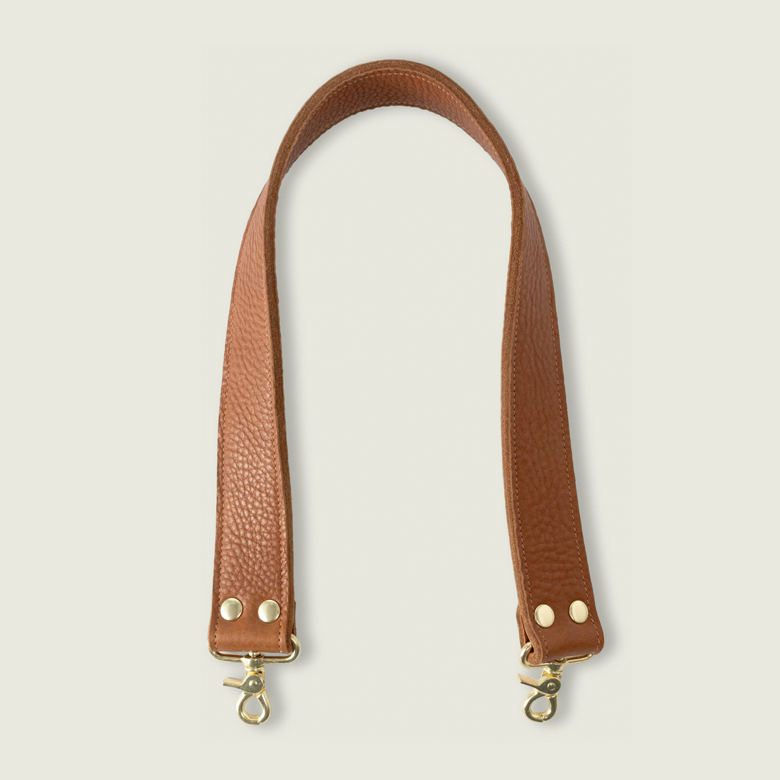 Cognac Cypress 2-Ply Wide Shoulder Strap