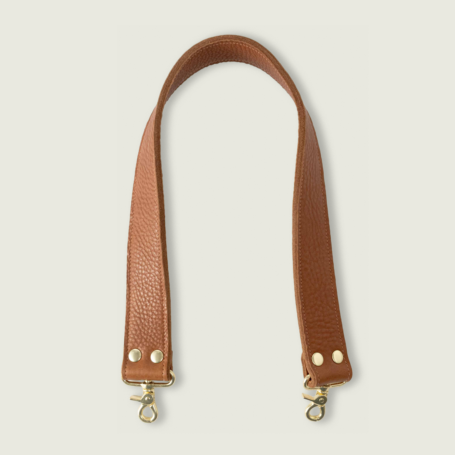 Cognac Cypress 2-Ply Wide Shoulder Strap