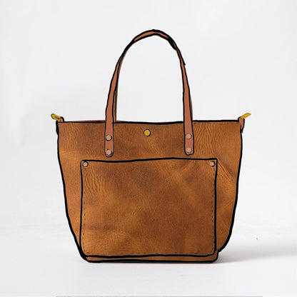 Distressed Ochre Travel Tote