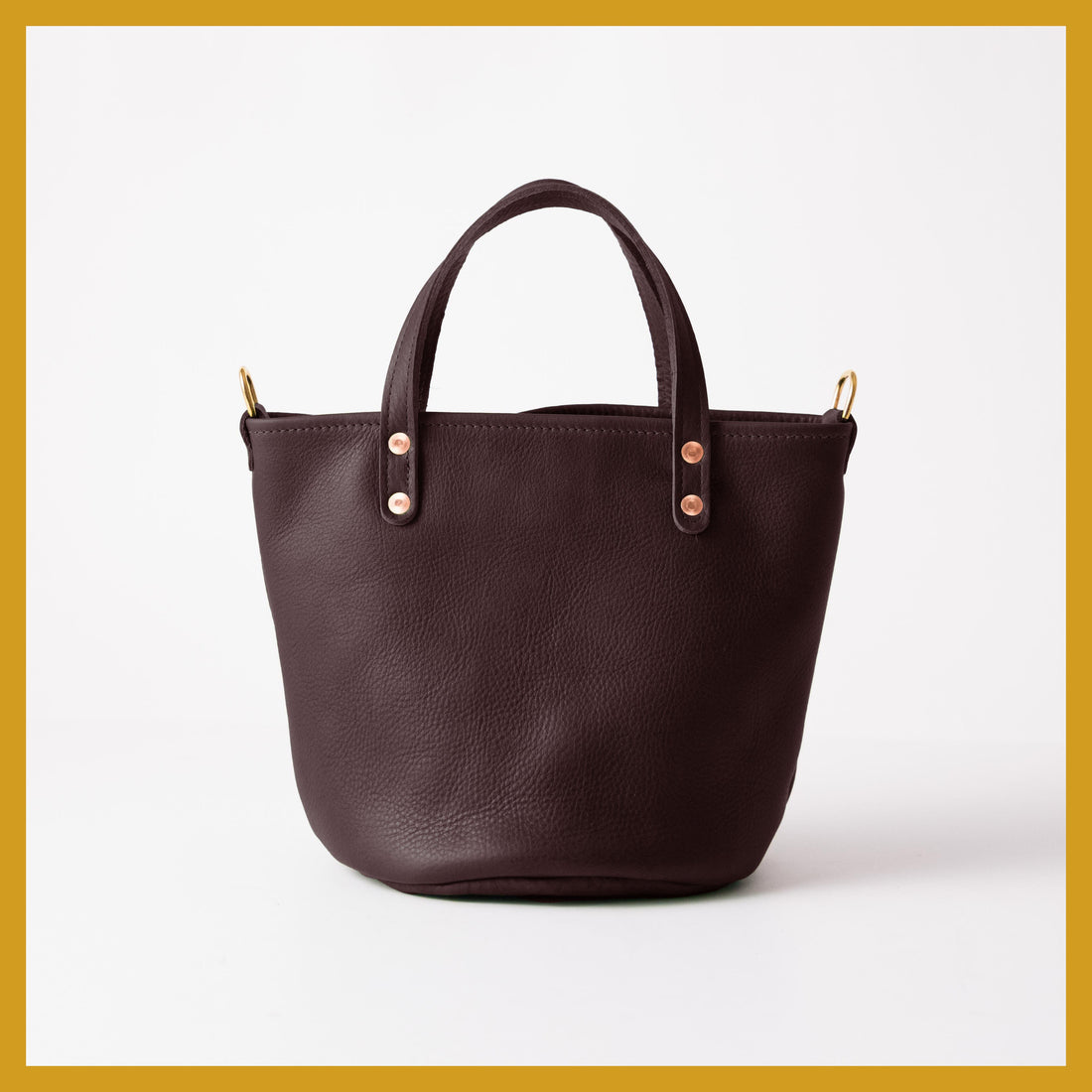 Scratch-and-Dent Dark Brown Bulldog Bucket Tote