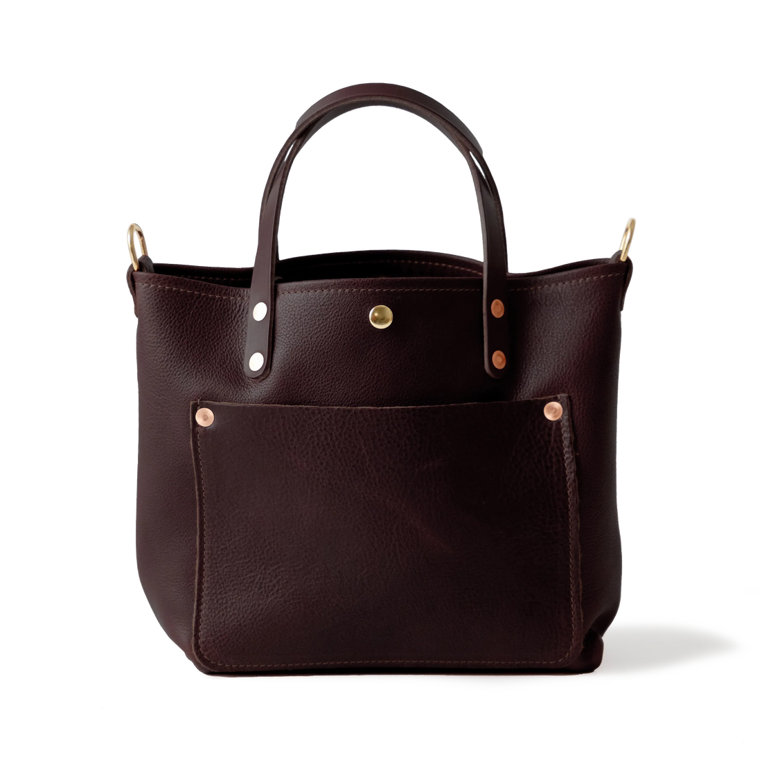 Dark Brown Bulldog Mini Travel Tote