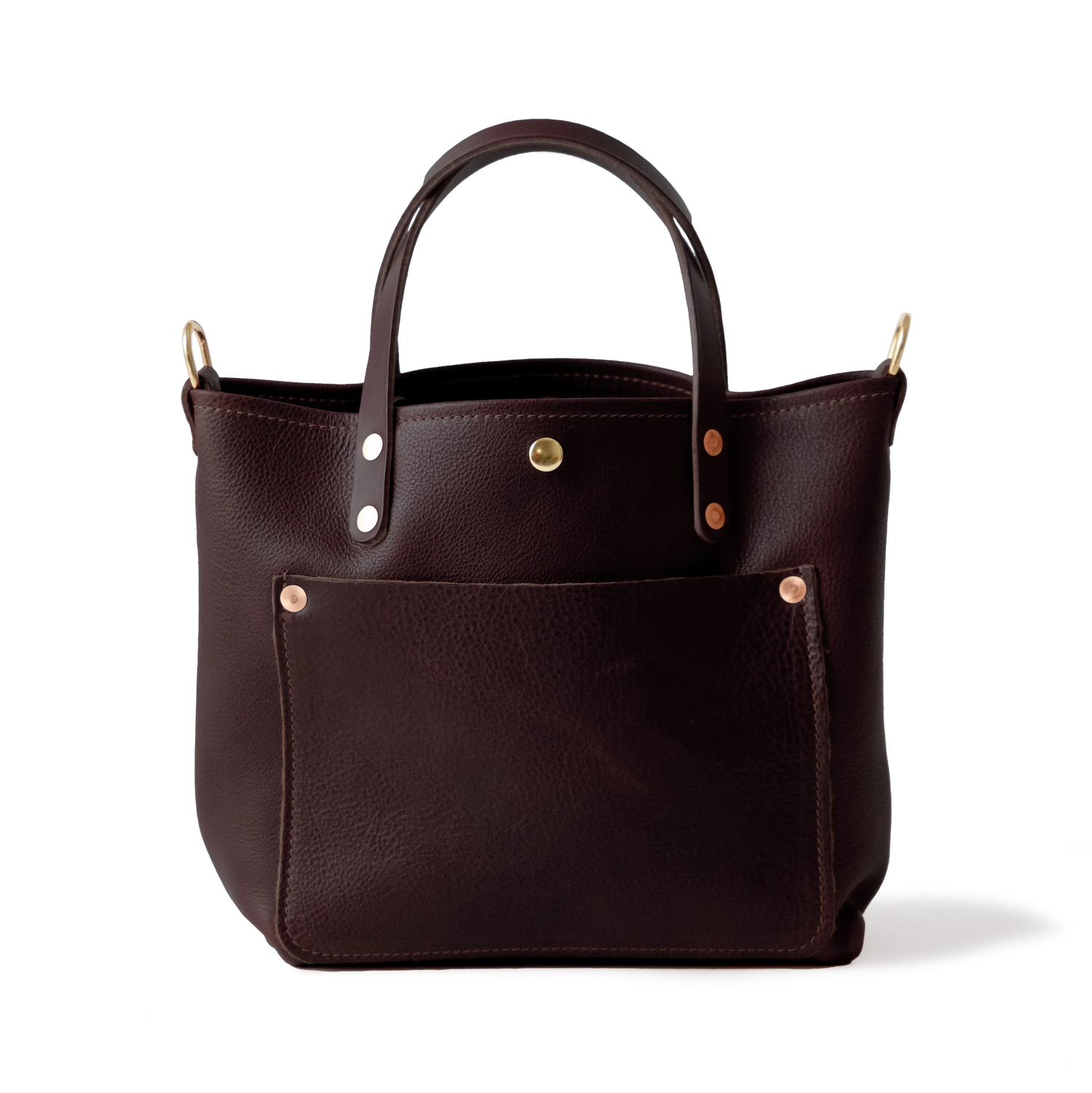 Dark Brown Bulldog Mini Travel Tote