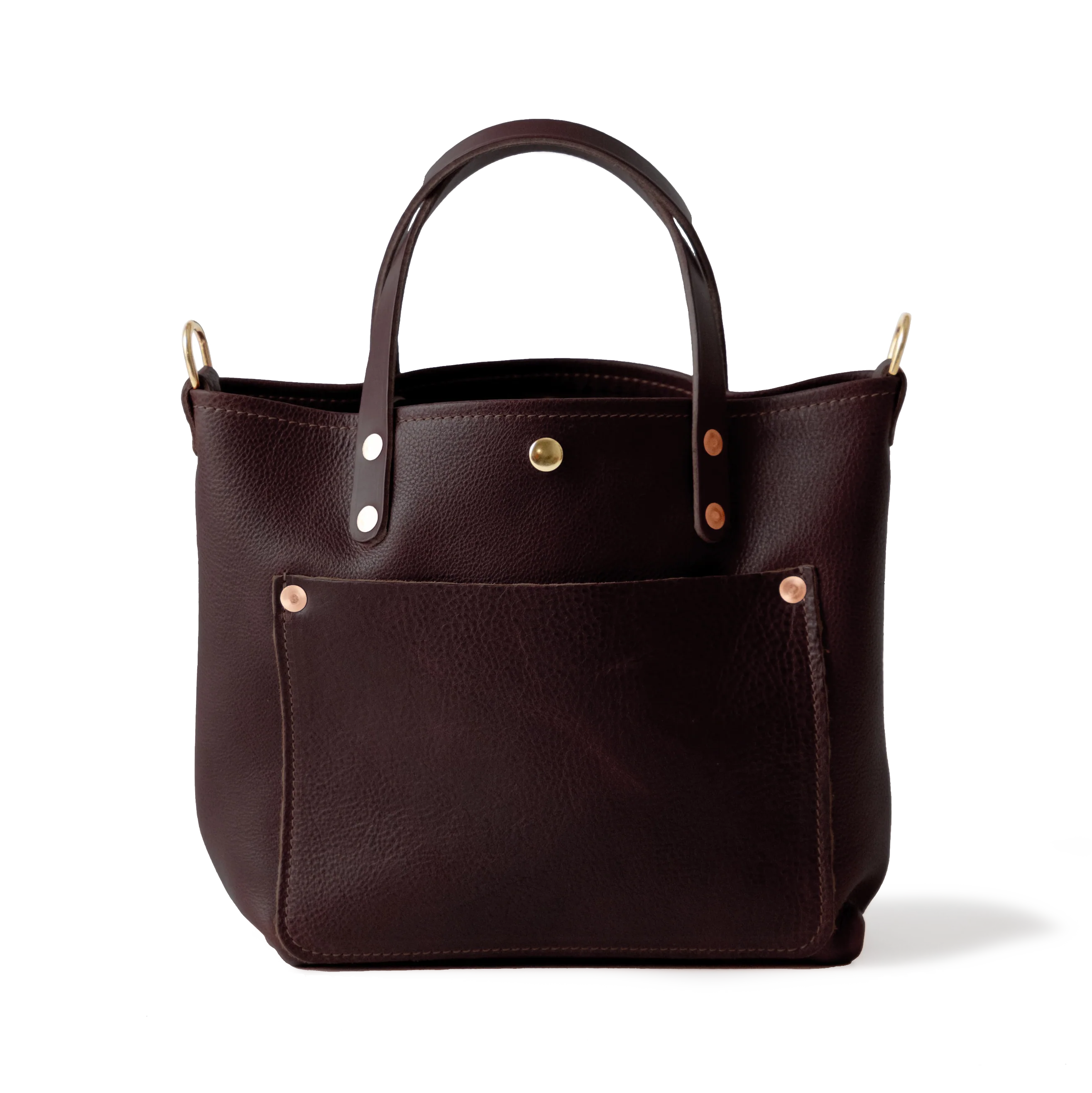 Dark Brown Bulldog Mini Travel Tote