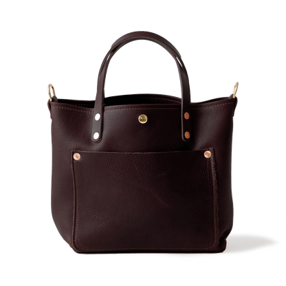 Dark Brown Bulldog Mini Travel Tote