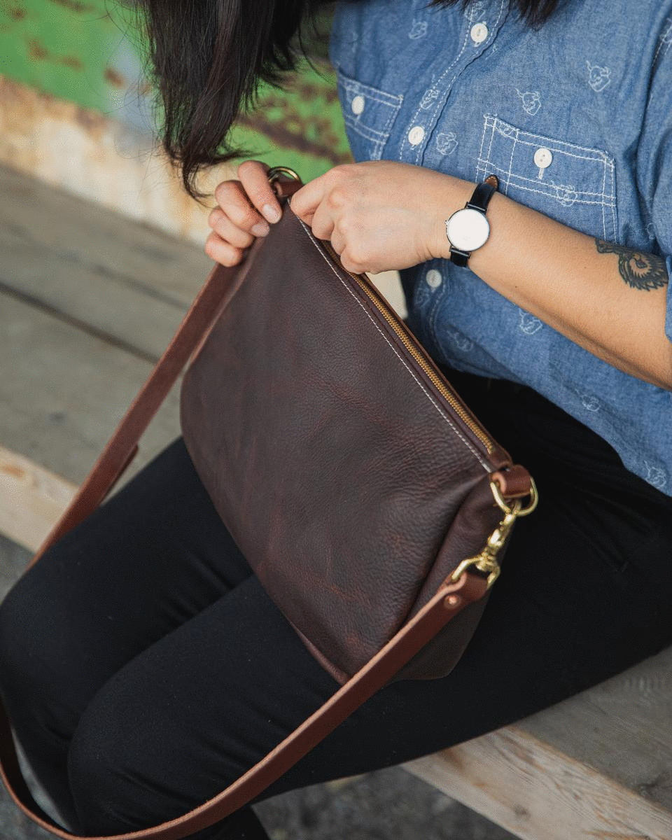 Scratch-and-Dent Brown Kodiak Crossbody Bag
