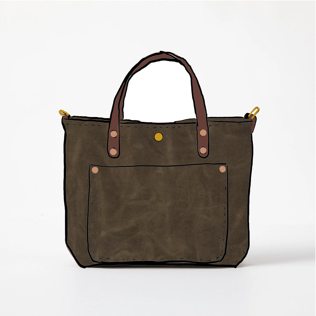 Scratch-and-Dent Forest Green Mini Travel Tote