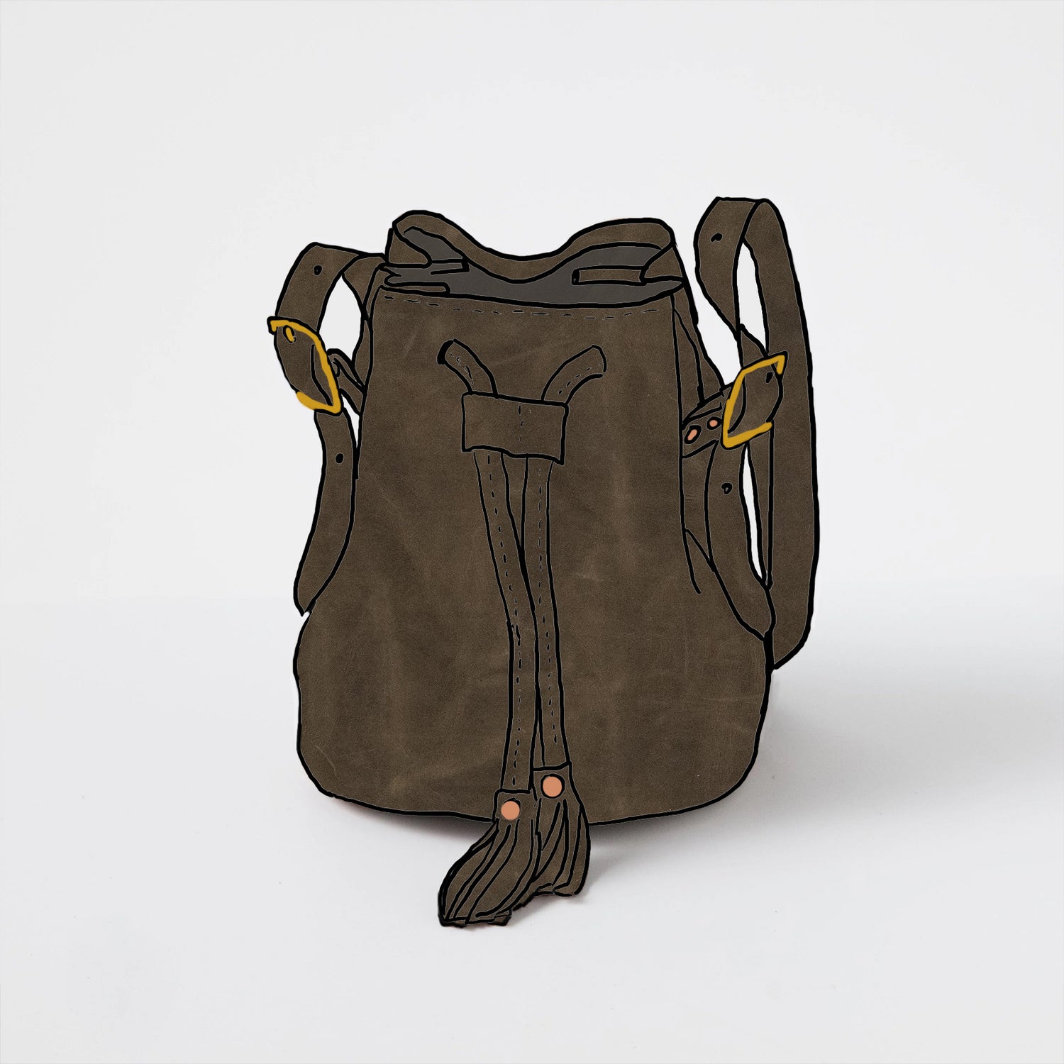 Scratch-and-Dent Forest Green Bucket Bag
