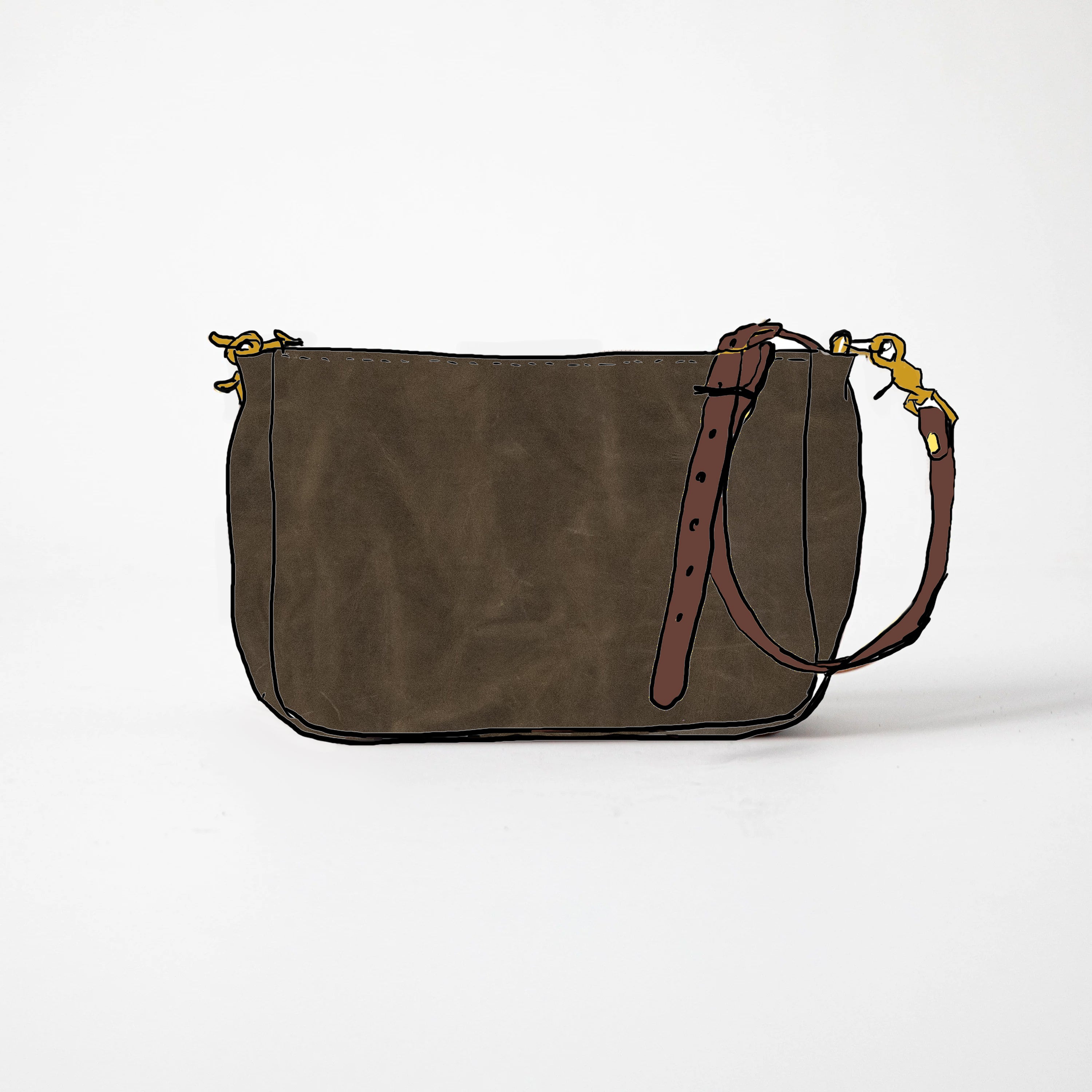 Scratch-and-Dent Forest Green Crossbody Bag
