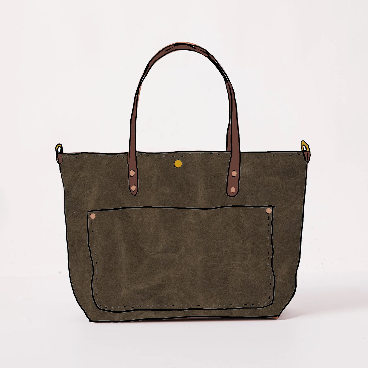 Scratch-and-Dent Forest Green East West Travel Tote