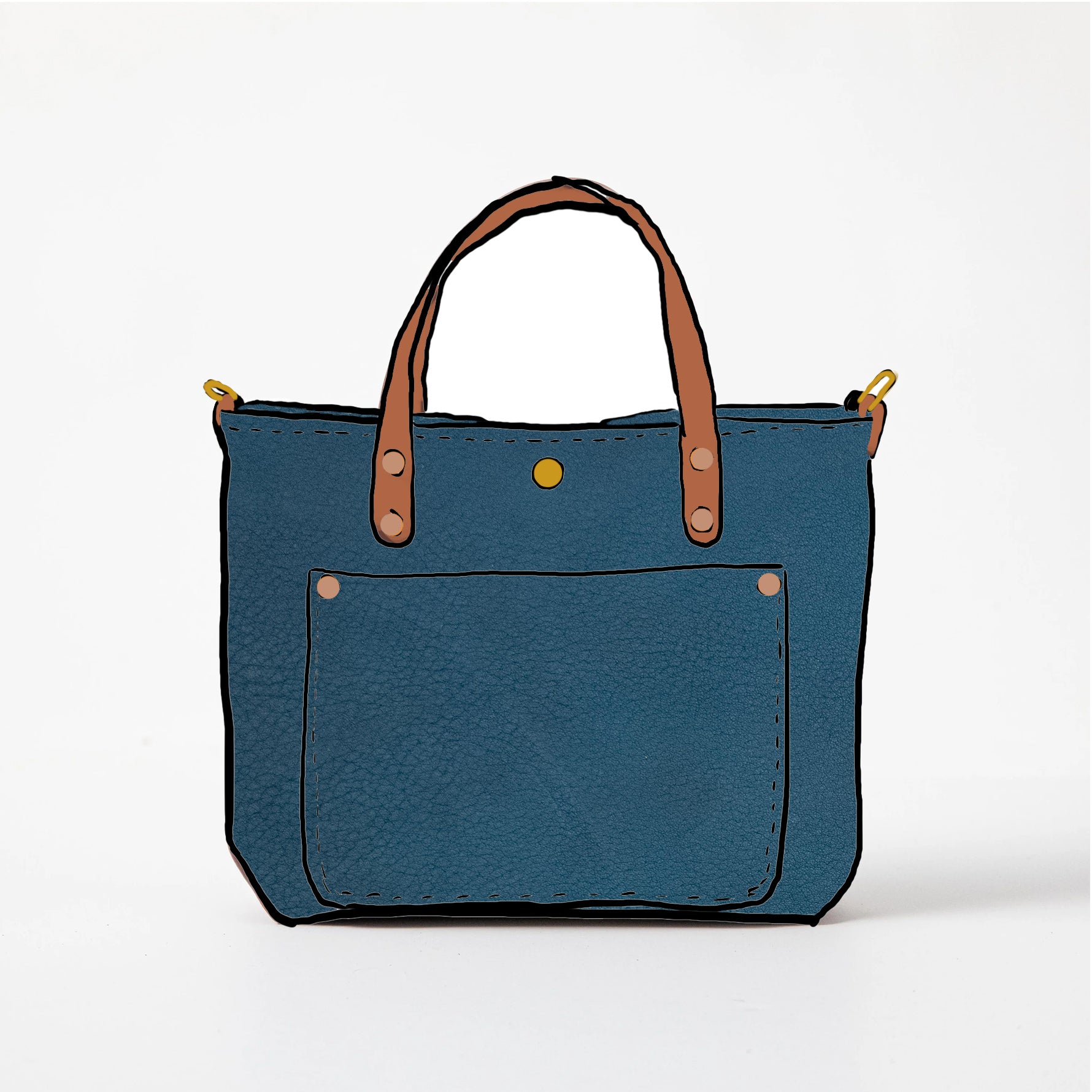 Fun Blue Dearborn Mini Travel Tote