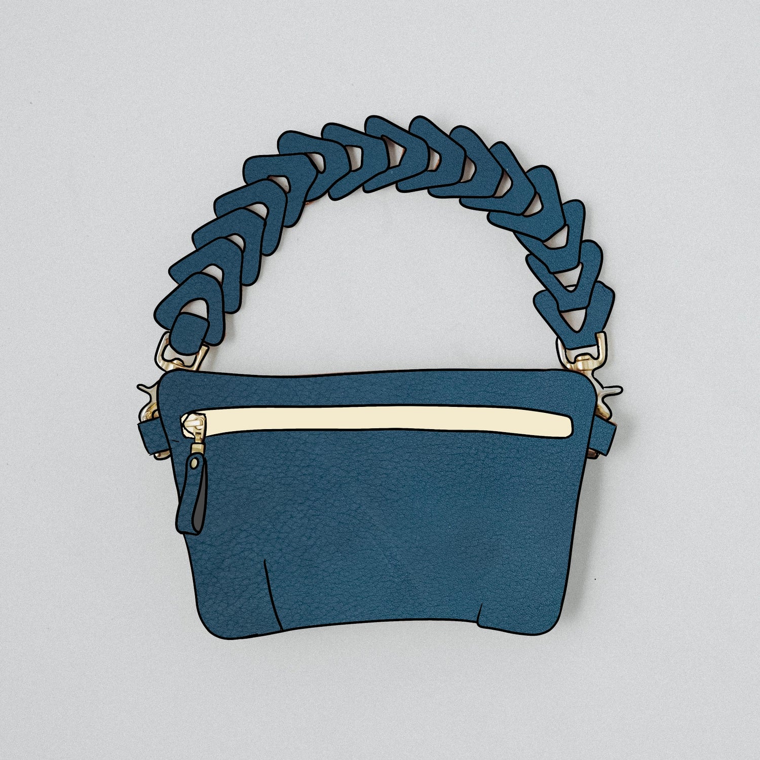 Fun Blue Dearborn Belt Bag