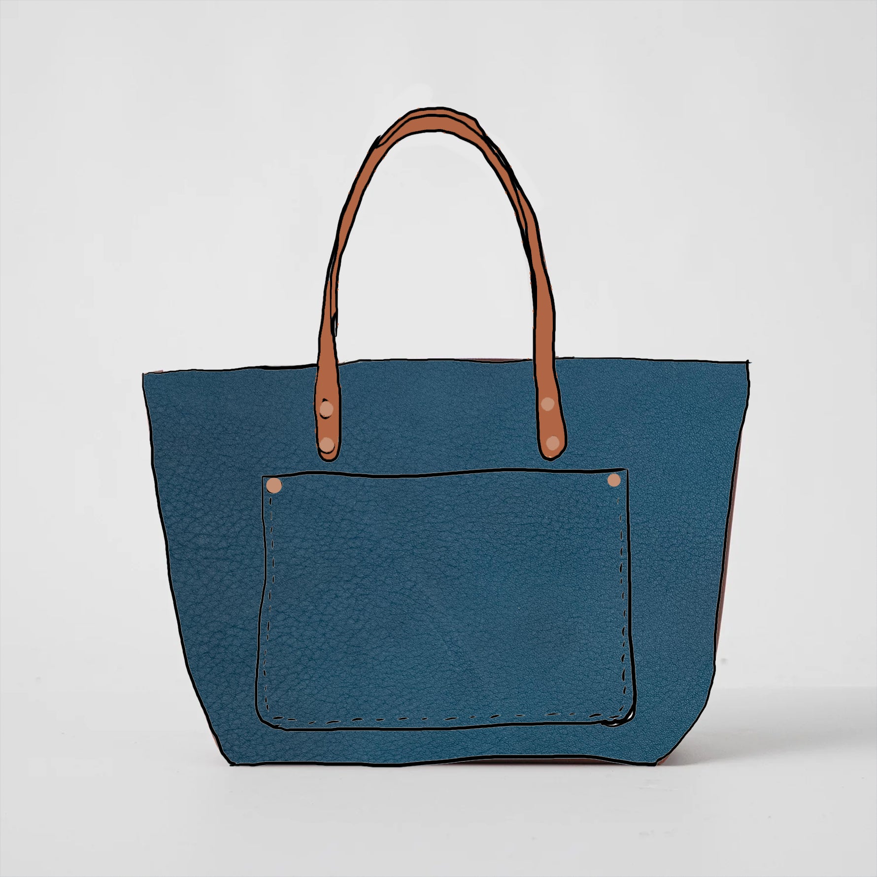 Fun Blue Dearborn Market Tote