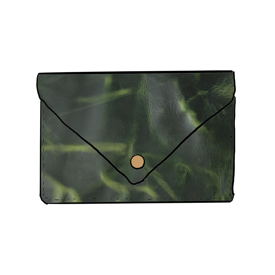 Green Cheaha Leather Clutch
