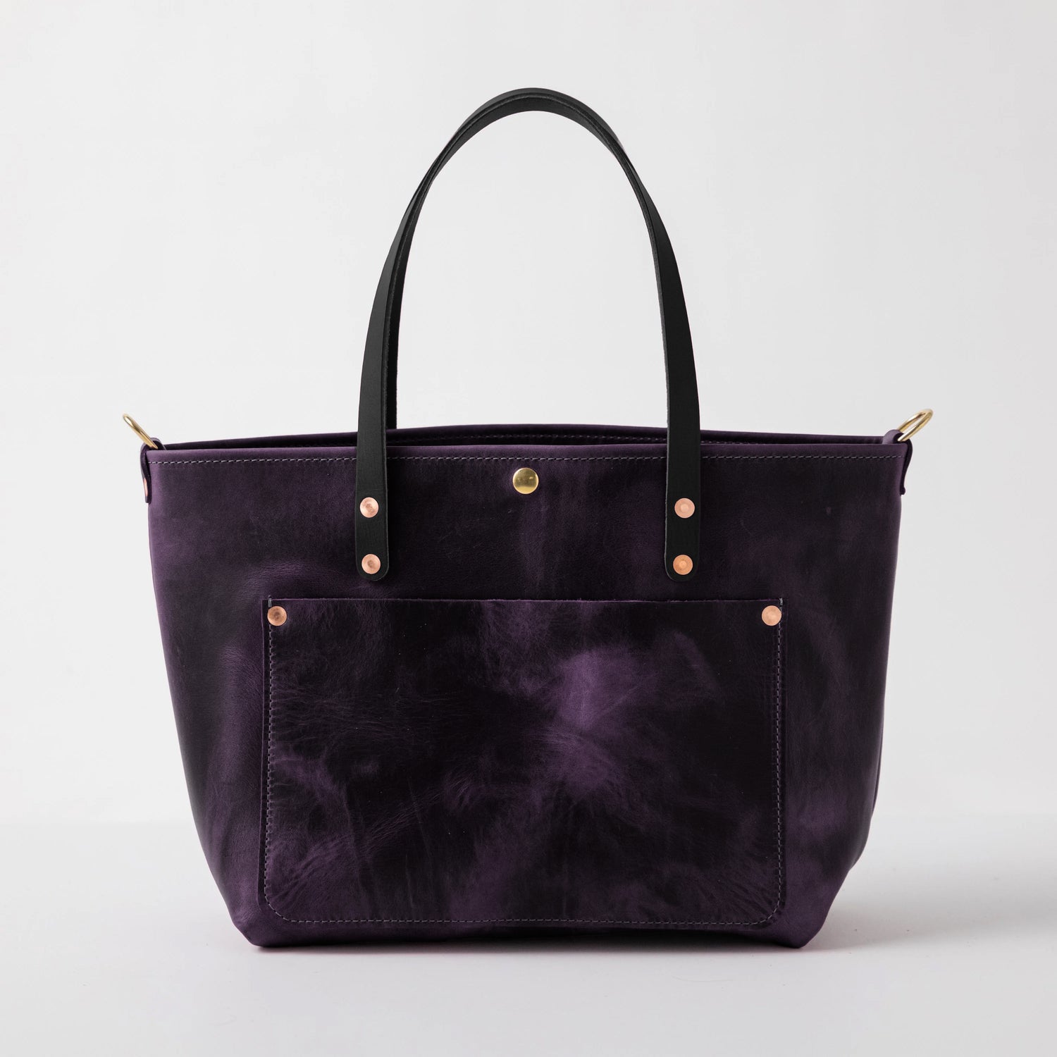 Glossy Purple East West Travel Tote Bundle