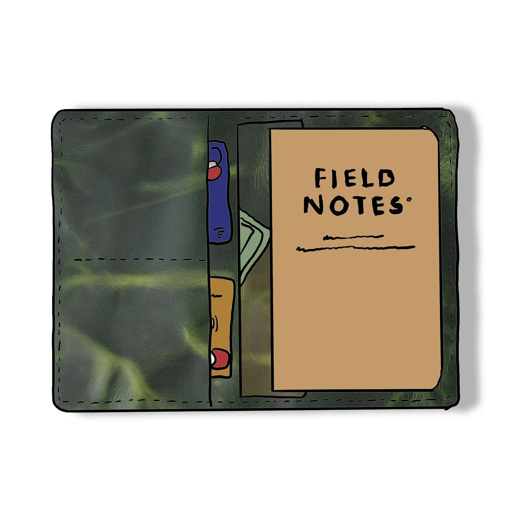 Green Cheaha Passport Wallet