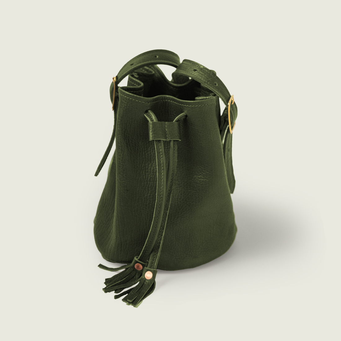 Green Navajo Bison Bucket Bag