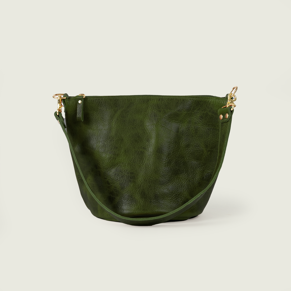Green Navajo Bison Mini Zip-Top Bucket Bag