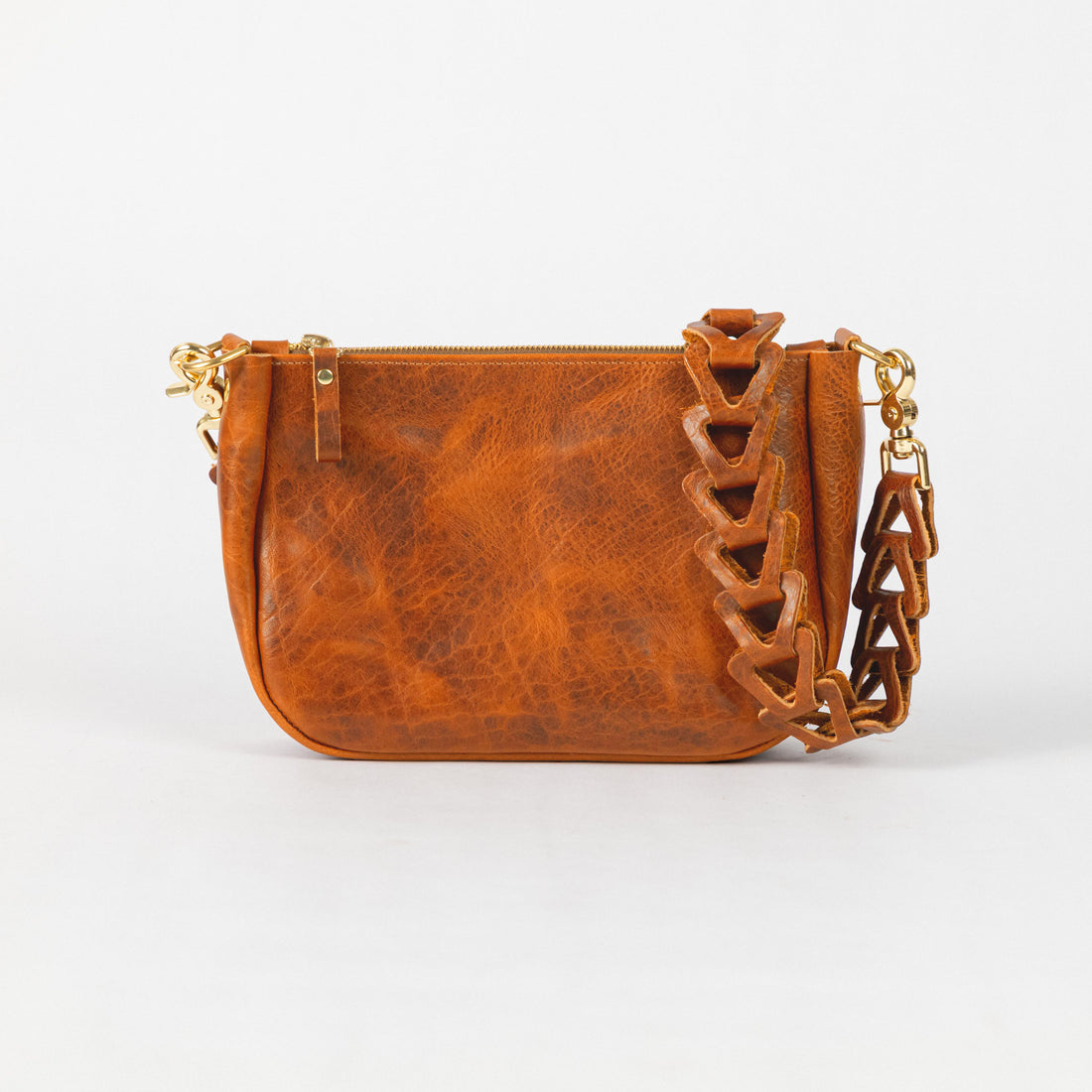 Honey Navajo Bison Medium Crossbody Bag