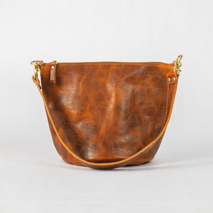 Honey Navajo Bison Zip-Top Bucket Bag