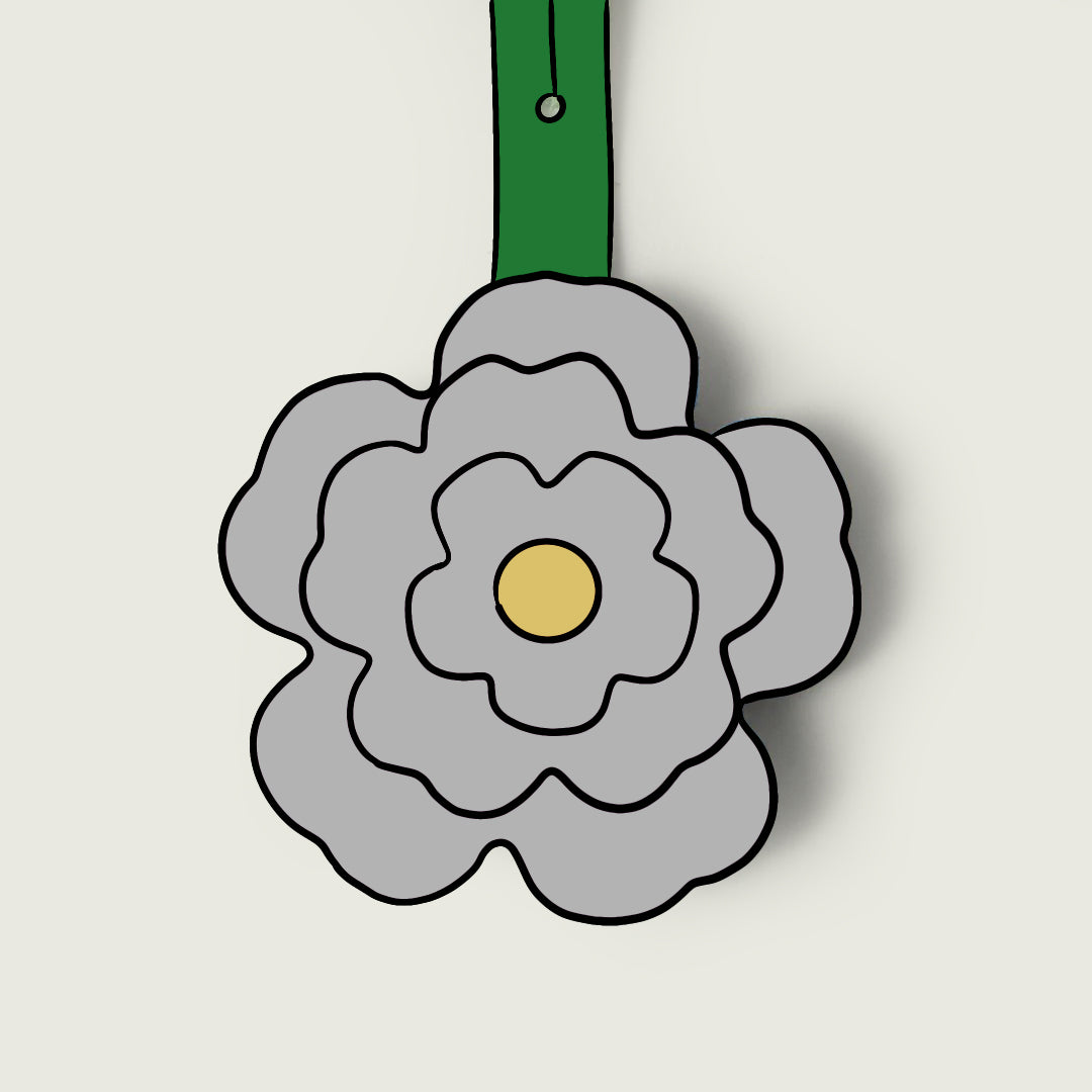 Horween Roulette Flower Charm