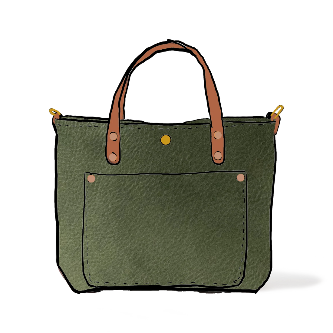 Italian Green Mini Travel Tote