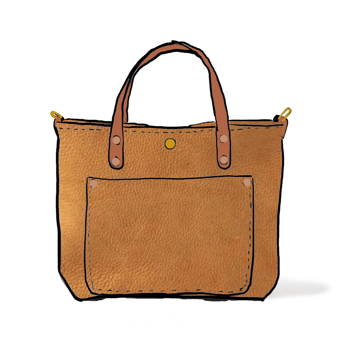 Italian Tan Mini Travel Tote