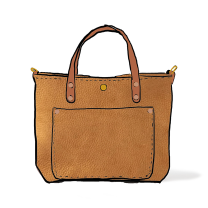 Italian Tan Mini Travel Tote